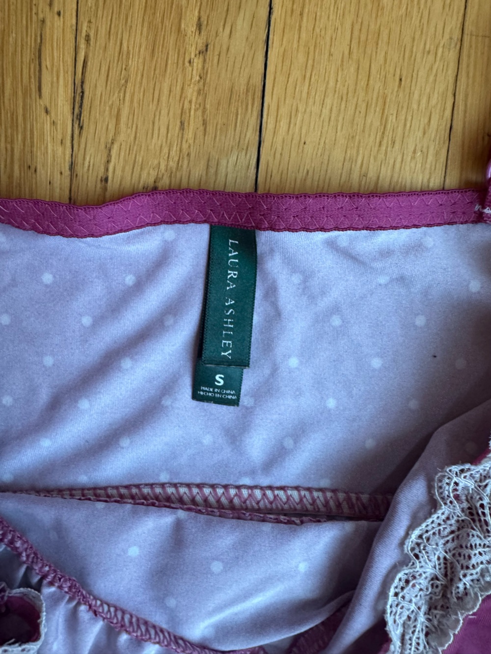 Pink polka dot satin babydoll cami shorts sleep set - Laura Ashley - Picture 3 of 5